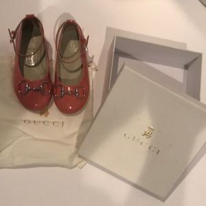 Authentic pink Gucci ballerina flats size 23.